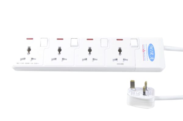 وصلة 4 فتحات مع سلك 3 متر