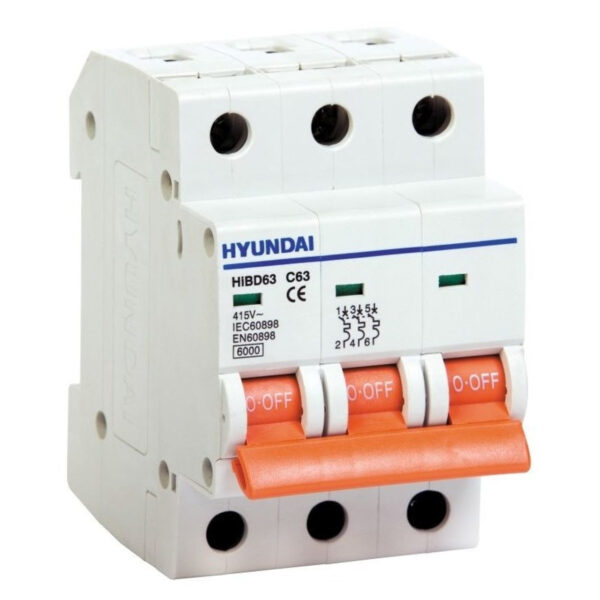 قاطع 3 فاز 25A MCB 6 KA