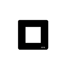 Picture غطاء مربع ثلاثي اسود مطفي نظام انجليزي