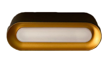 انارة جانبية خارجي عدستين اطار اسود وذهبي وجه مضاء(up,dawn)