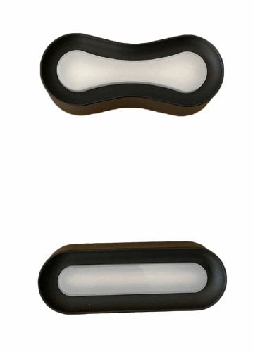 انارة جانبية خارجي عدستين اطار اسود وجه مضاء(up,dawn)