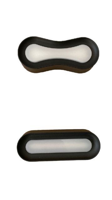 انارة جانبية خارجي عدستين اطار اسود وجه مضاء(up,dawn)