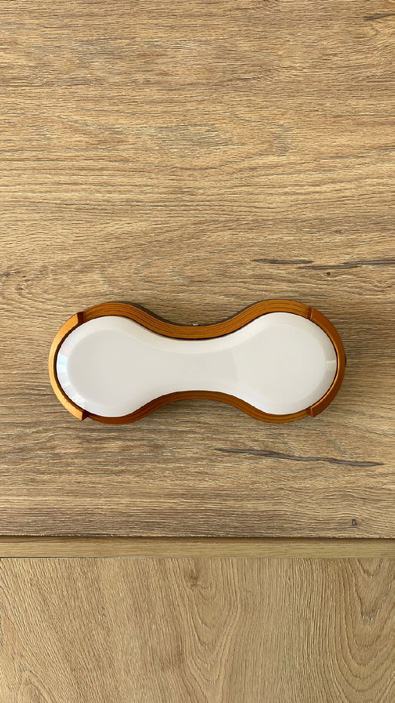 انارة جانبية خارجي وجه مضيء بيضاوي اطار ذهبي