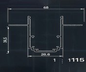 جسر ممغنط (ماجناتيك) مخفي داخلي 1متر