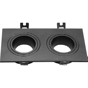 اطار سبوت بلاستيك اسود مزدوج فارغ 2.9*9.3*17.2سم