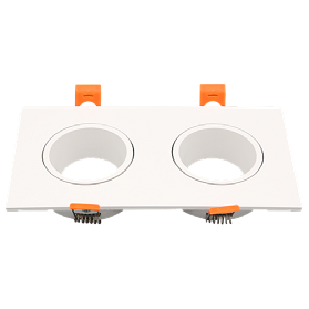 اطار سبوت بلاستيك مزدوج  ابيض فارغ 2.9*9.3*17.2سم