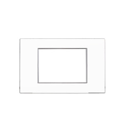 Picture غطاء ثلاثي ابيض مع اطار فضي