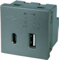 ابريز شاحن USB+Type C رمادي LEMAR US-01