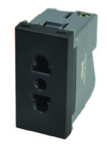 ابريز عادي 16A مع ارضي  اسود LEMAR US 0-1