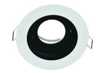 انارة 10 سبوت ترمليس مفرد دائري فارغ ابيض واسود فتحة 9cm