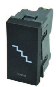 كبسة جرس مع لمبة اشارة  اسود LEMAR US 0-1