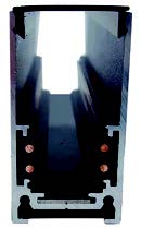 معارض 14-4 Magnetic سكة لون اسود خارجي 1M