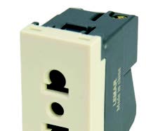 ابريز عادي 16A  مع أرضي عاجي LEMAR