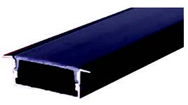 ألمنيوم بروفايل غاطس مقاس 30*10 مم فتحة24 مم (3m)  اسود