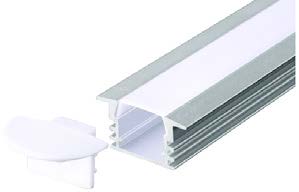 ألمنيوم بروفايل غاطس مقاس 24*12 مم فتحة17 مم (3m)