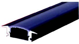 ألمنيوم بروفايل غاطس مقاس 25*7 مم فتحة17.5 مم (3m)   اسود