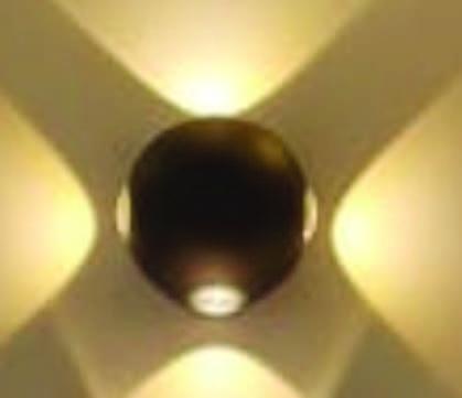 معارض 14-4 3000k 4w إنارة ليد جدارية بأربع اتجاهات - أسود (ابليك) - 09