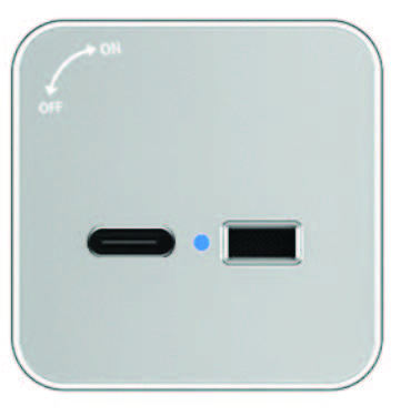 ابريز شاحن سكة متحرك ابيض LEMAR USB + TYPE C