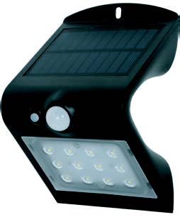 معارض 14-4 إنارة جانبية سولار ليد 1.5w 3000k لون أسود مع سنسور- 03