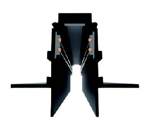 معارض 14-4 سكة ماجنتيك رفيع داخلي لون اسود 1M