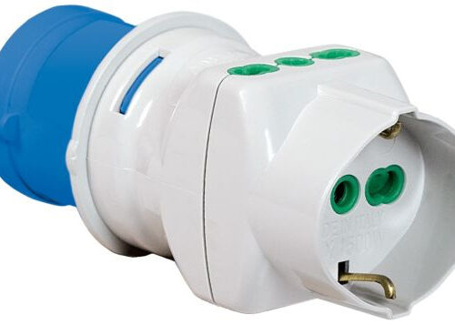 أدبتر من نظام شوكو + أباريز مجك إلى  16A فيش صناعي 3 بن IP44