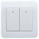,PC Plate, White BigRocker, 2Gang 2Way Switch