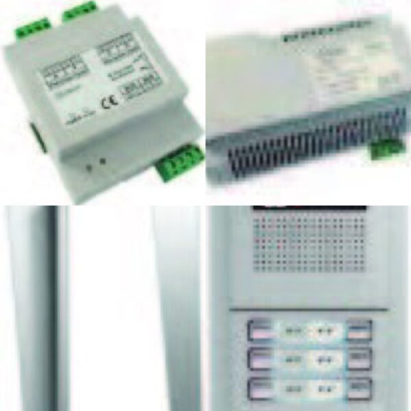 وحدة باب بكامیرا ملونة 13 كبسات + محول النظام + الموزع+ واقي مطري