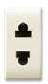 مقبس أوربي أمريكي 2P 16A 250V~ محمي , وحدة 1