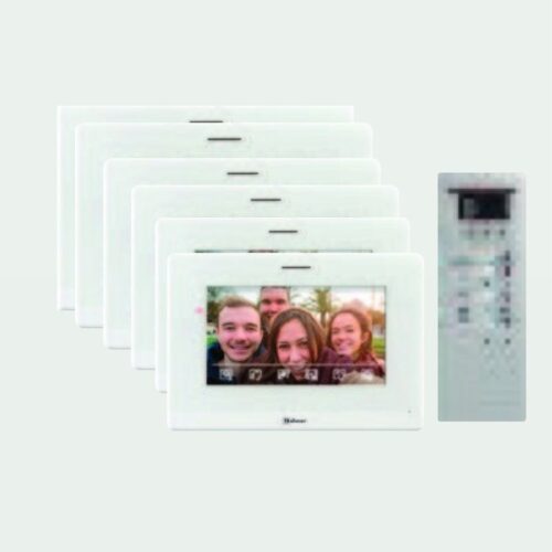 طقم ثلاثة عشرة شقة فیدیو فون بترون ملون هاند فري 7 انش+2G سلفر نظام 2 اسلاك