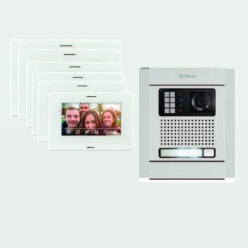 طقم شقة واحدة ملونة بترون هاند فري 7 انش +2G سلفر نظام 2 اسلاك