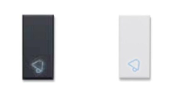 غطاء مفتاح مع رمز جرس قابل للاضاءة -وحدة 1