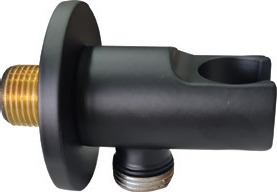 مخرج ماء مع علاقة حائط اسود مدورة